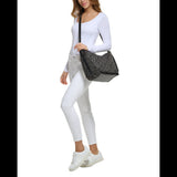 Calvin Klein Prism Jacquard Signature Top Zipper Convertible Hobo Bag