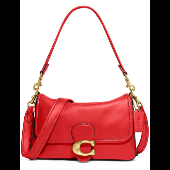 Coach Soft Tabby Leather Shoulder Bag with Removable Crossbody Strap